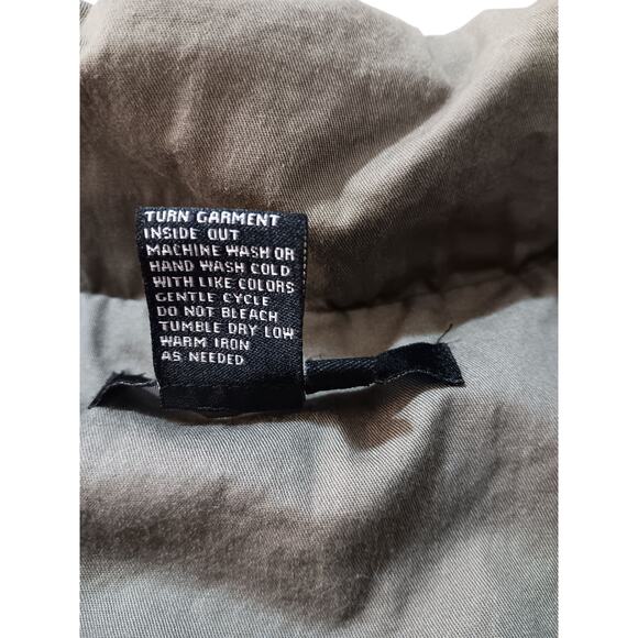 SANDRO Lightweight Jacket XL Khaki Green Zip Tie Waist Roll Tab Casual Outdoors - Picture 8 of 10